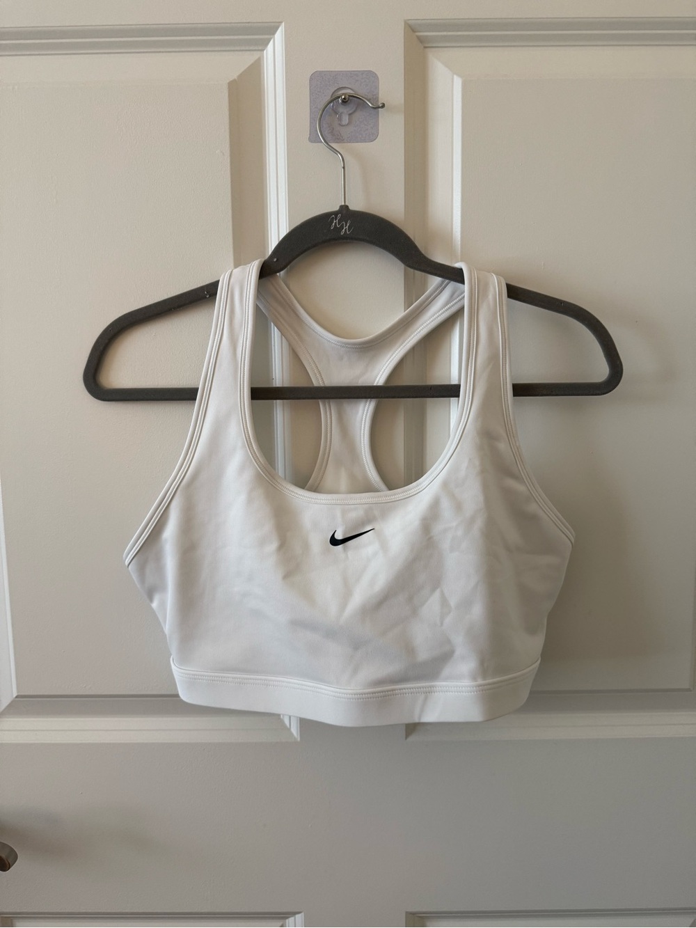 Nike White Racerback Performance Sports Bra
